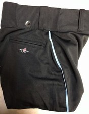 Alleson Knicker Youth Boys Baseball Pants Black w/Columbia Light Blue Piping NEW