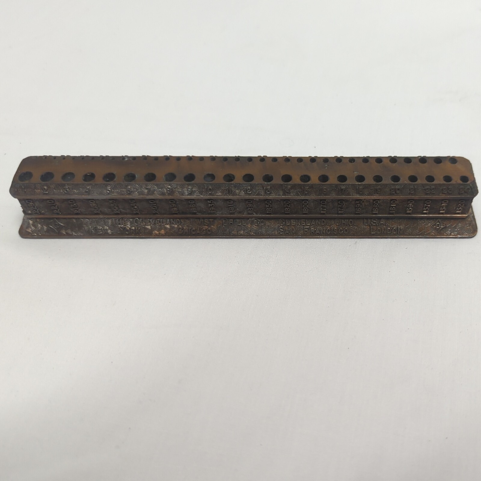 Vintage Cleveland Twist Drill Co Drill Bit Index Drill Bit Holder 60