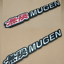 New Jdm Redblack Mugen Trunk Badge Emblem Rear Trunk Lid Sport Metal Decal