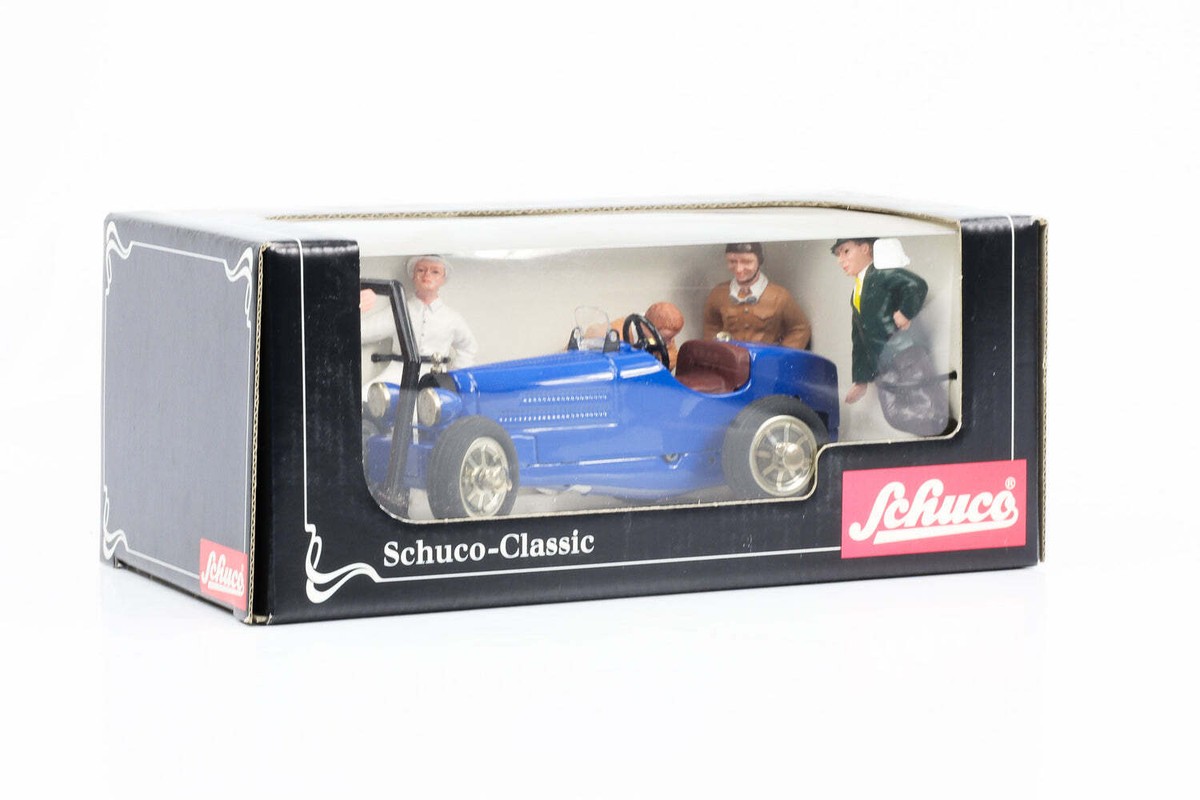 1:24 Bugatti blau mit Figuren Schuco Classic Studio IV Art.Nr