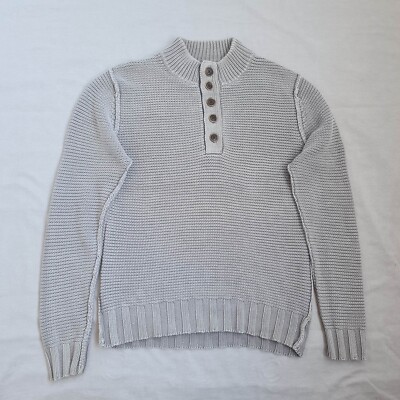 NN07 No Nationality Mens 100% Cotton Sweater Size L Hogson Jumper Chunky Knit