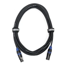 25' Color Coded length 3-Pin Professional Light DMX Cable with Locking XLR Ends