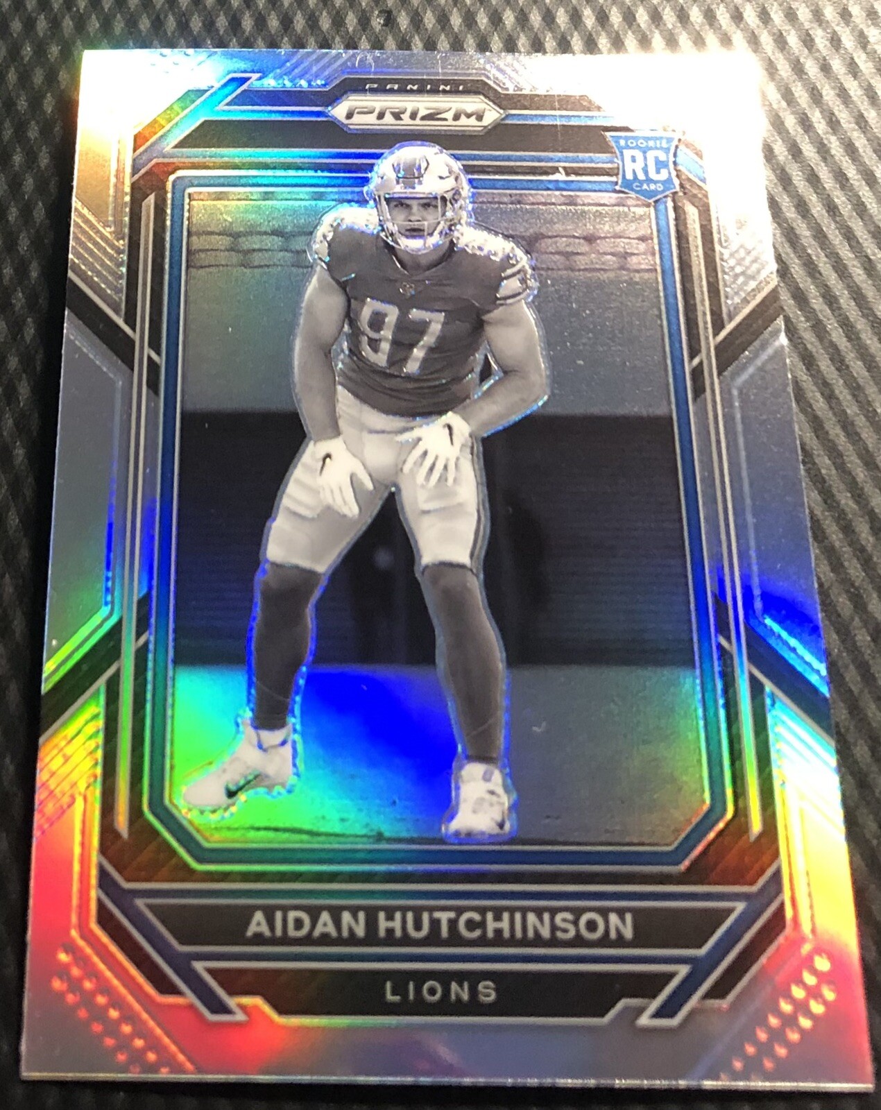 2022 Panini Prizm Aidan Hutchinson Lions Variation Silver Prizm Rookie #340 - SP