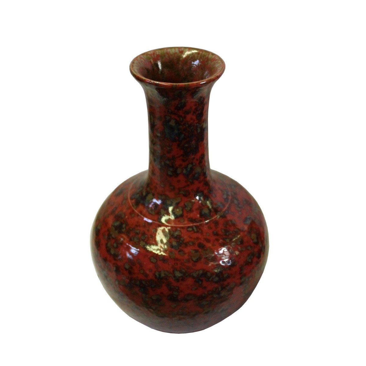 Chinese Handmade Ox Blood Red Marks Ceramic Accent Vase ws342S Chinese Handmade Ox Blood Red Marks Ceramic Accent Vase ws342S