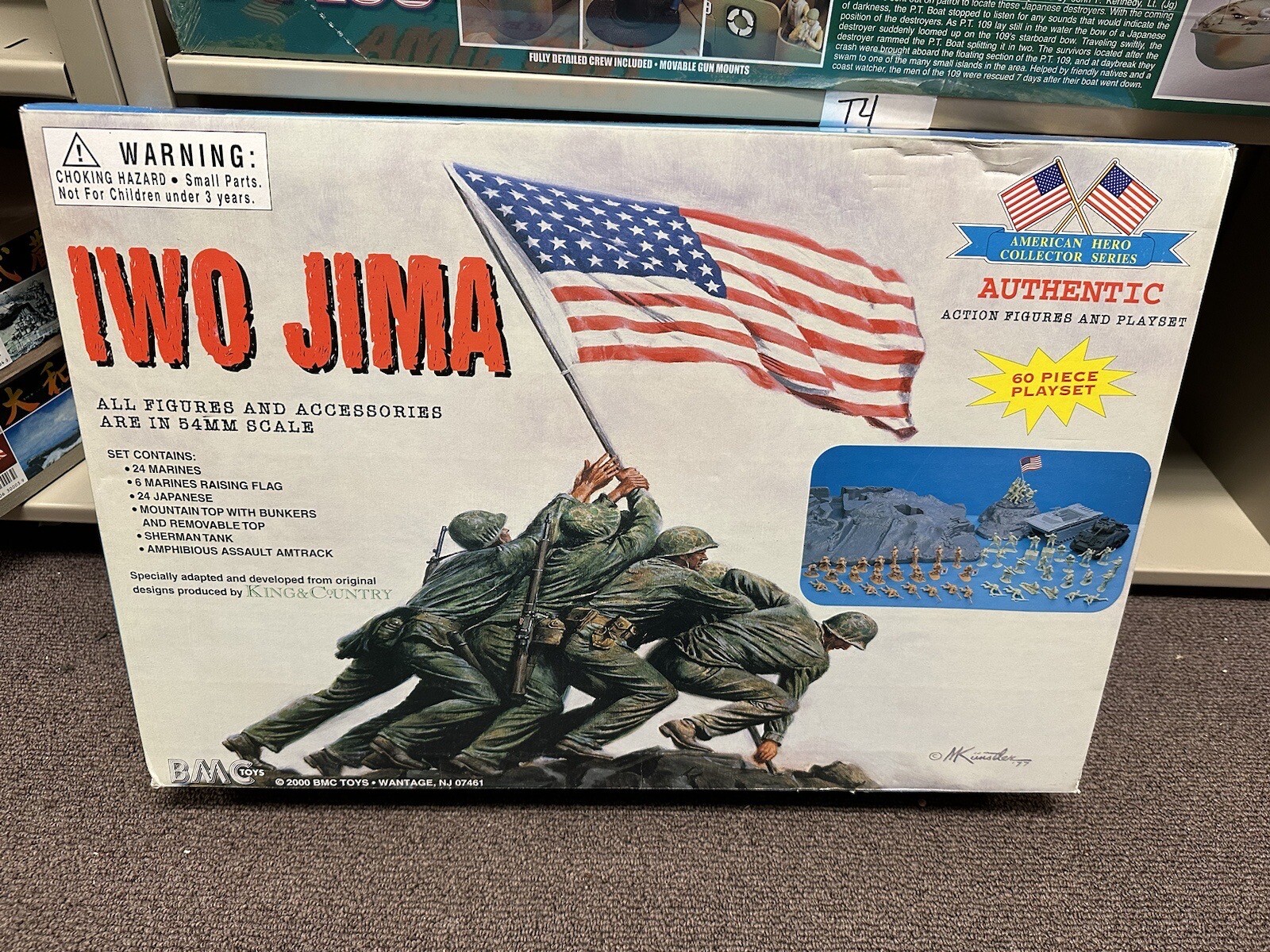 Lot 2 BMC Toys 1/32 54mm Action Figure Model Kits DDay & Iwo Jima NIB