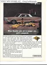 1966 Chrysler New Yorker Vintage Print Ad When Chrysler Sets Out To Pamper You