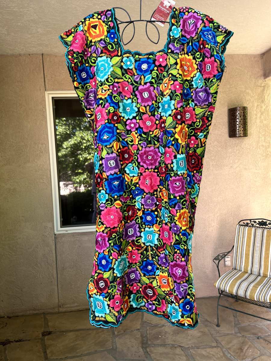 Hand Embroidered Mexican Dress | eBay Hand Embroidered Mexican Dress | eBay