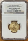 Mint Error NGC MS69 2015  $10 American 1/4 Oz Gold Eagle OBV. DIE CRACK @ 7:00