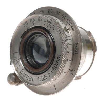 Leitz Elmar 1:3.5 F=50mm SM Leica camera lens rare in bakelite