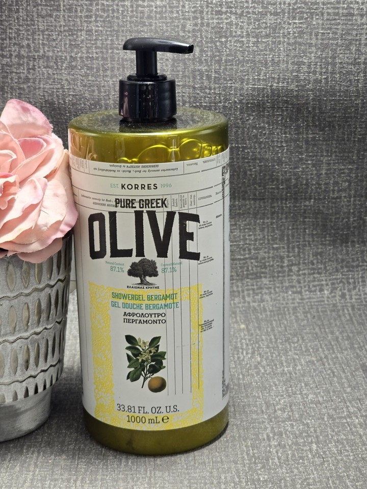 Korres Pure Greek Shower Gel, BERGAMOT 33.81 Fl Oz NOT SEALED with Pump