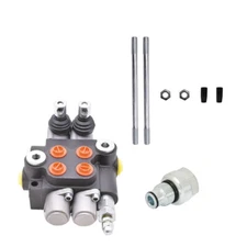 LABLT 2 Spool Hydraulic Control Valve Double Acting 13 GPM with Conversion Plug