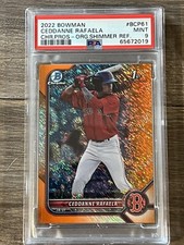 2022 Bowman - Prospects #BP-61 Ceddanne Rafaela (RC) Orange Shimmer /25
