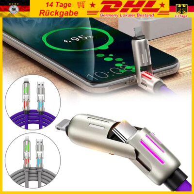 240w Multi USB LED Kabel, 4 in 1 Ladekabel [2M] Schnell Ladekabel Mehrfach Lad