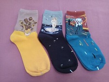 3-Pack Women's Girl's Novelty Socks New WO Tags-Assorted Themes-Fast Shipping