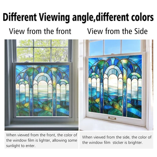 AU Static Cling Glass Window Film Privacy Stained Glass Sticker UV Protection - Picture 32 of 47