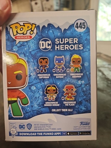Figura Vinilo Funko Pop Gingerbread Aquaman #445 DC Comics #445 Nuevo En Caja - Imagen 3 de 3