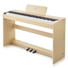 Eastar EUP-110 Digital Piano 88 Key Weighted Keyboard Light Wood Color 3-Pedal