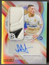 Andrija Maksimovic 2024-25 Topps Merlin Merlin's Match Ball Signatures RC MBS-AM