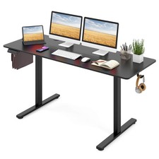 63 x 24 Inch Sit Stand Desk Height Adjustable Electric Standing Desk Black