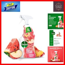 Efficient Antibacterial Cleaning Spray - 1L Summer Fruits Scent for Home Hygiene 5.99 per litre