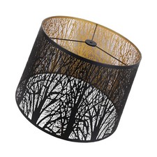 Lampshade Drum Lamp Shade 14" Top x 16" Bottom x 11" High Spider Fitter Met...