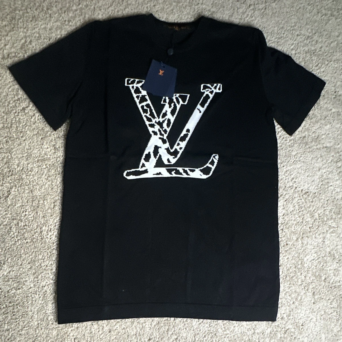 ルイヴィトン LOUIS VUITTON ダミエ柄 ラグランTシャツ カットソー XS 