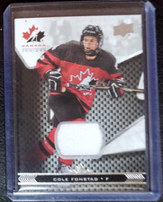 2018 U.D. TEAM CANADA JUNIORS #34. COLE FONSTAD PATCH