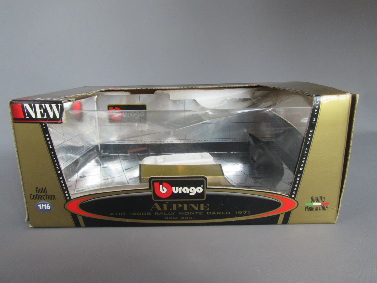Alpine A110 1600S Rallye Monte-Carlo 1971 – Bburago Gold Collection 1/16 Neuve