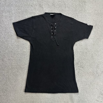 LEVIS Damen T Shirt Kurzarm Gr L Slim Fit Vintage Retro Classic 30002 Schwarz