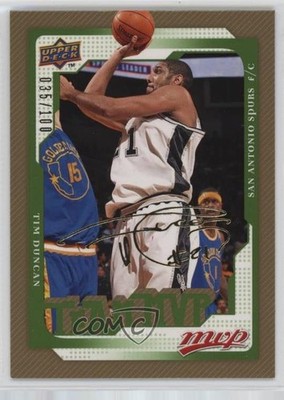 2008-09 Upper Deck MVP Team MVP Gold Script 35/100 Tim Duncan #196 HOF 17sn