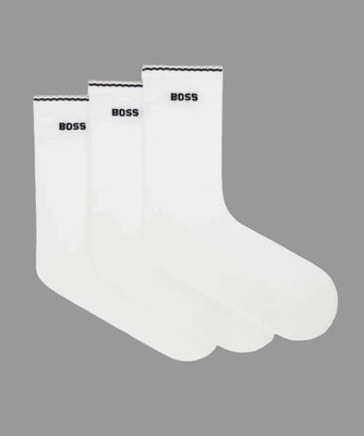Boss 3er-Pack Herren Quarter Rib Stripe Socken - Cotton Rich