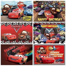 Lightning McQueen Happy Birthday Backdrop Tel n de Fondo Rayo McQueen