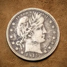 1915-D US 25c Barber Quarter - 90% Silver - Free Shipping