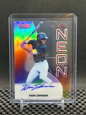 Keon Johnson 2025 Leaf Vivid - Neon Auto Red  - #NA-KJ1  #2/2 Vanderbilt