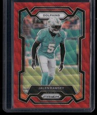 2023 Panini Prizm Jalen Ramsey Red Wave Prizm /149 #184 Miami Dolphins