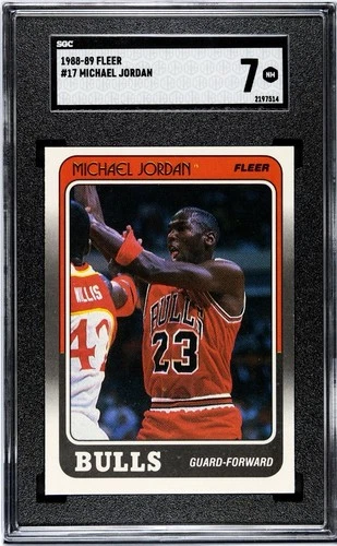 1988-89 fleer michael jordan #17 SGC 7 NM