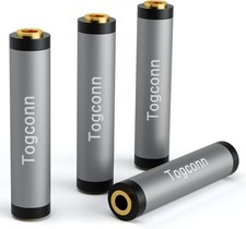 3.5mm Audio Coupler 1/8 Inch Female to Female Gold Plated Adapter 4 Pack Stereo