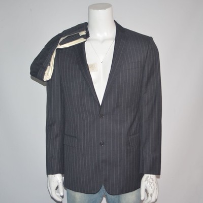 Mint BROOKS BROTHERS Regent 100% Wool Charcoal Flat Front Suit 40L 32 x 34