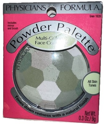 1- PHYSICIANS FORMULA Powder Palette FACE CORRECTOR #1639 GREEN New/RARE/SeePics
