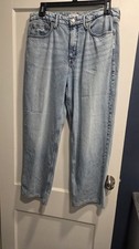 GOOD AMERICAN 90'S RELAXED JEANS, SIZE 12 31 , 32 Inseam, Retails 118