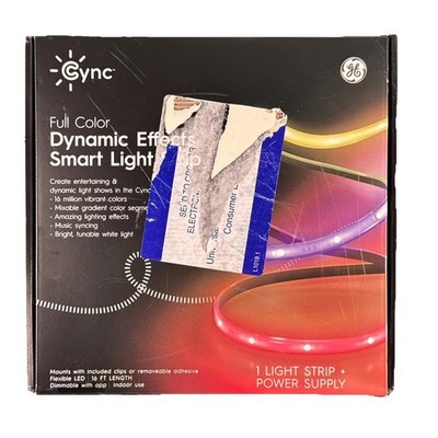 GE Cync Full Color 16ft Dynamic Effects Smart Light Strip Indoor Open Box