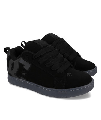 DC SHOES HERREN COURT GRAFFIK SE SNEAKER. NEU VERPACKT LEDER SCHWARZ SKATERSCHUHE S26