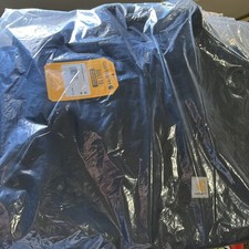 Carhartt Men's 104277 Washed Duck Mock Neck Vest - Sherpa Lined X-Large, Navy