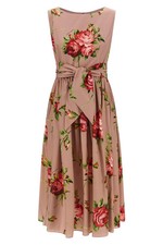 DOLCE&GABBANA Flower Bouquet Rose Pink Silk Dress New & Authentic