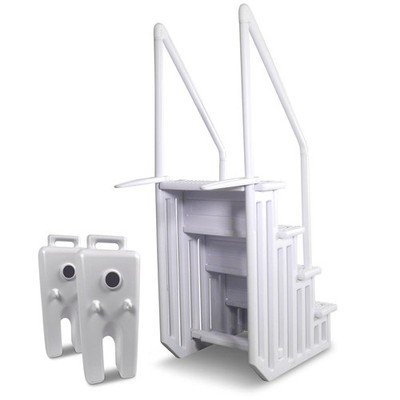 Schwimmbadleiter Easy Entry Synthetic - 4 Stufen - Kunststoff + 2 Gewichte 