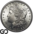 1881 Morgan Silver Dollar Coin, Beautiful Lustrous Solid Gem BU++ Better Date