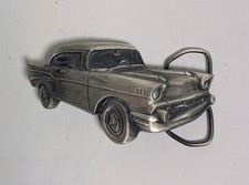 Vintage 57 Chevy Car Belt Buckle 1979 Bergamot Brass Works-U-39