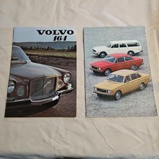 Lot Of 2 Vintage VOLVO 142 144 145 164 & 1800E SALES BROCHURE 1970 1971