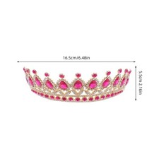 WHAMVOX 21335236 Couronne Reine Scintillante pour Femmes en Alliage, 1 Ensemble