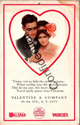 #ad Unusual Valspar Paints Valentine amp; Company NY Valentine#x27;s Day Postcard X454 $14.99
